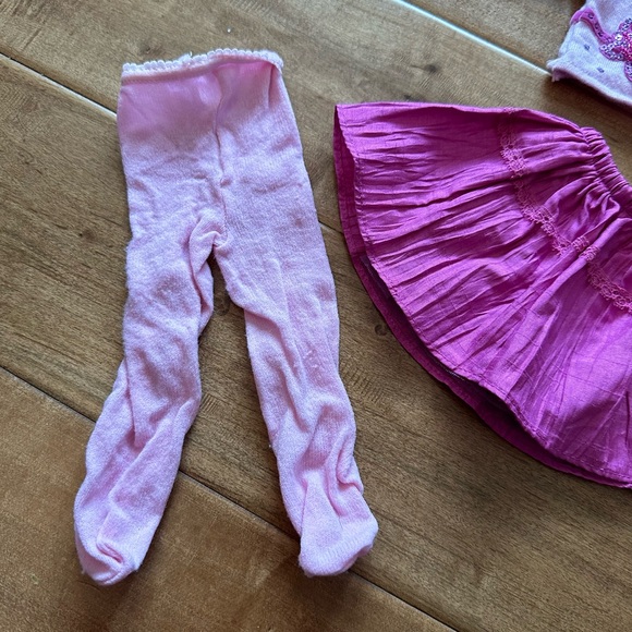 American Girl Doll “Sweet Sequins Party” Outfit with Pink Sweater, Dress, Tights - Picture 12 of 16